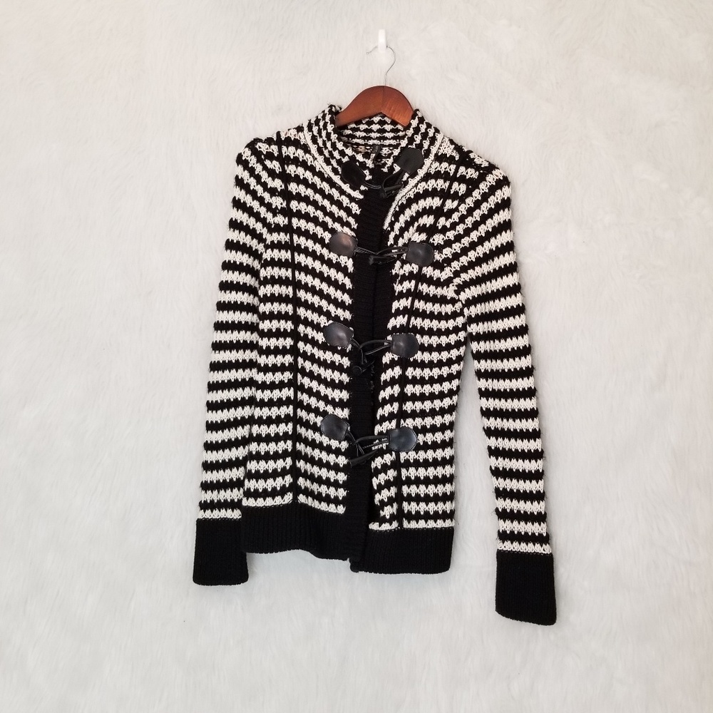 Plenty by Tracy Reese Striped Mock Neck Cardigan